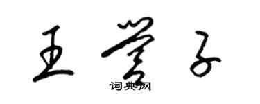 梁錦英王營子草書個性簽名怎么寫