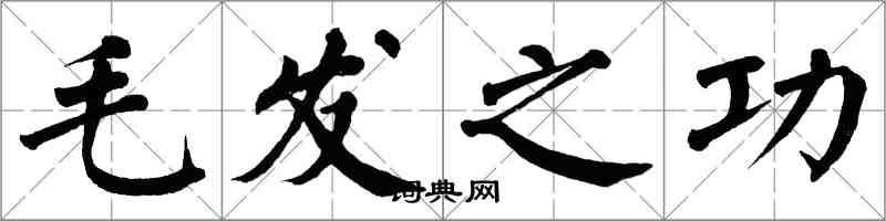 翁闓運毛髮之功楷書怎么寫