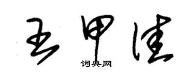 朱錫榮王甲佳草書個性簽名怎么寫