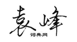 駱恆光袁峰行書個性簽名怎么寫