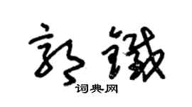 朱錫榮郭鐵草書個性簽名怎么寫