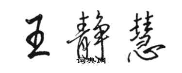 駱恆光王靜慧行書個性簽名怎么寫