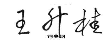 駱恆光王升桂草書個性簽名怎么寫