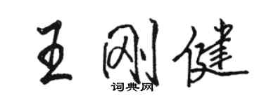 駱恆光王剛健行書個性簽名怎么寫