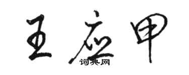 駱恆光王應甲行書個性簽名怎么寫