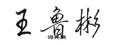 駱恆光王魯彬行書個性簽名怎么寫