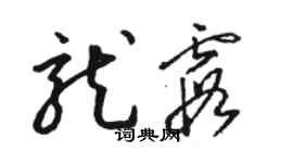 駱恆光龍霞草書個性簽名怎么寫