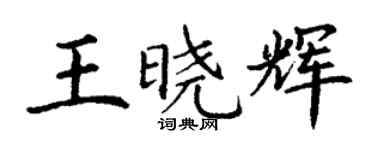 丁謙王曉輝楷書個性簽名怎么寫