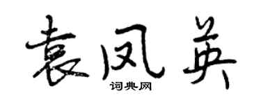 曾慶福袁鳳英行書個性簽名怎么寫
