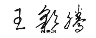 駱恆光王彩騰草書個性簽名怎么寫