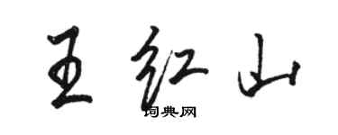 駱恆光王紅山行書個性簽名怎么寫