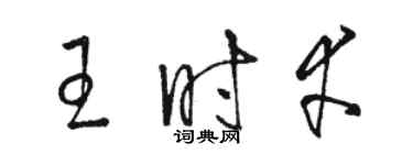 駱恆光王時幸草書個性簽名怎么寫