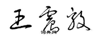 曾慶福王震毅草書個性簽名怎么寫