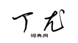 梁錦英丁尤草書個性簽名怎么寫