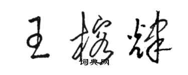 駱恆光王榕輝草書個性簽名怎么寫