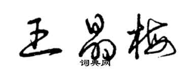 曾慶福王晶梅草書個性簽名怎么寫