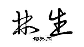 曾慶福林生草書個性簽名怎么寫