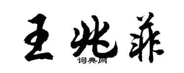 胡問遂王兆菲行書個性簽名怎么寫