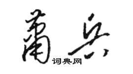 駱恆光蕭兵草書個性簽名怎么寫