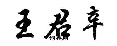 胡問遂王君辛行書個性簽名怎么寫