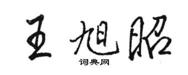 駱恆光王旭昭行書個性簽名怎么寫