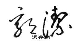 駱恆光郭潔草書個性簽名怎么寫