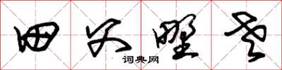 朱錫榮田父野老草書怎么寫
