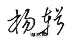 駱恆光楊輯草書個性簽名怎么寫