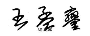 朱錫榮王孟鑾草書個性簽名怎么寫