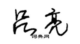 朱錫榮呂亮草書個性簽名怎么寫