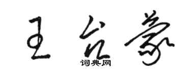 駱恆光王台蒙草書個性簽名怎么寫