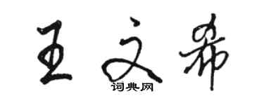 駱恆光王文希行書個性簽名怎么寫