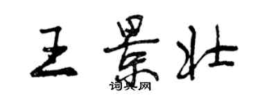 曾慶福王景壯行書個性簽名怎么寫