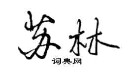 曾慶福蘇林行書個性簽名怎么寫