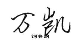 駱恆光萬凱行書個性簽名怎么寫