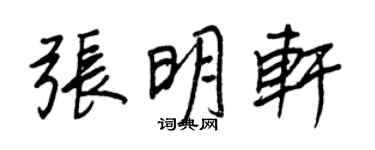王正良張明軒行書個性簽名怎么寫