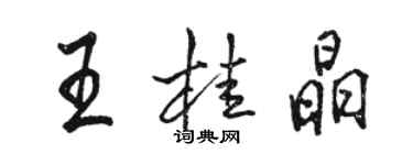 駱恆光王桂晶行書個性簽名怎么寫