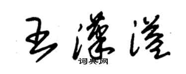 朱錫榮王漢溢草書個性簽名怎么寫