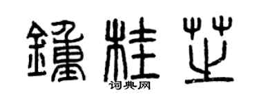 曾慶福鍾桂芝篆書個性簽名怎么寫