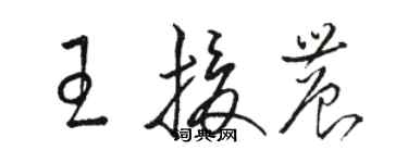 駱恆光王援農草書個性簽名怎么寫