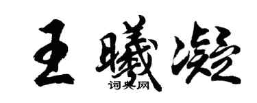 胡問遂王曦凝行書個性簽名怎么寫