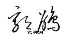 駱恆光郭鵑草書個性簽名怎么寫