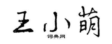 曾慶福王小萌行書個性簽名怎么寫