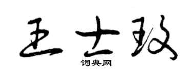 曾慶福王士玫草書個性簽名怎么寫
