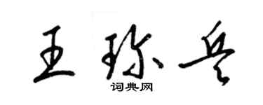 梁錦英王珍兵草書個性簽名怎么寫