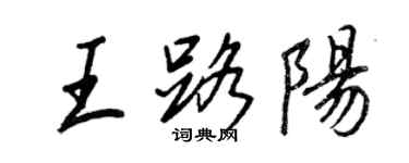 王正良王路陽行書個性簽名怎么寫