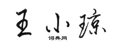 駱恆光王小瓊行書個性簽名怎么寫