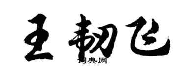 胡問遂王韌飛行書個性簽名怎么寫