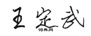 駱恆光王定武行書個性簽名怎么寫