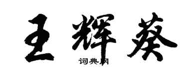 胡問遂王輝葵行書個性簽名怎么寫